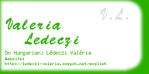 valeria ledeczi business card